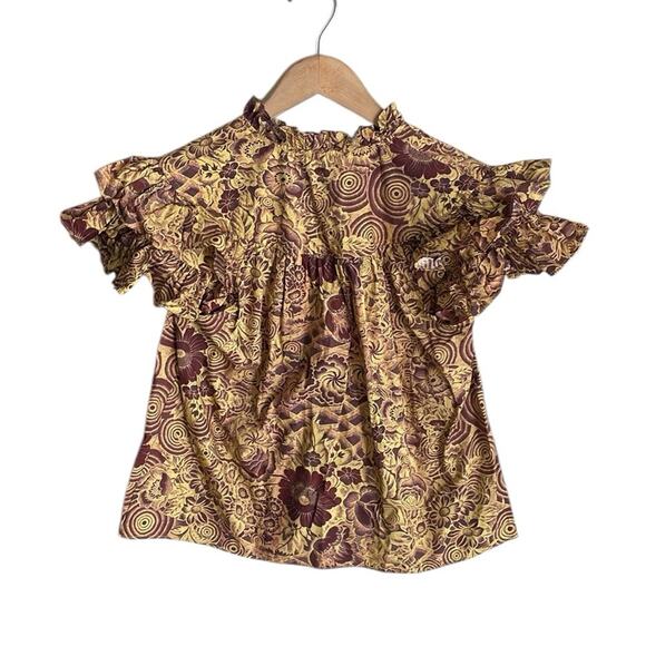 Ulla Johnson Ruffle Sleeve Letty Top in Amber - Picture 3 of 16